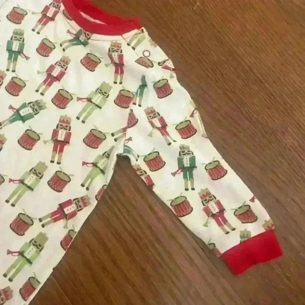 Christmas Nutcracker Baby Boy size 6 months Sleeper Romper Drummer Boy Boutique